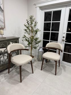 Modern Wooden Dining Chairs Set of 2