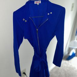 Royal Blue Jacket Dress Thumbnail