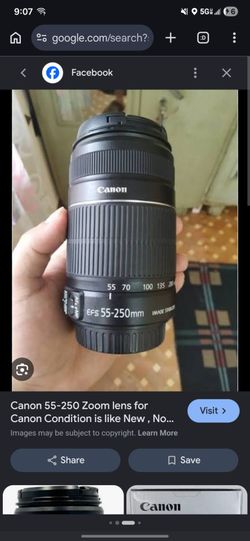 Canon EFS 55-250mm Lens