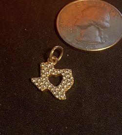 James Avery Pave Diamond Deep in the Heart of Texas Pendant 14k Gold Retail $1600 asking $1400