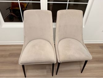Set of 2 Velvet Upholstered Side Chairs