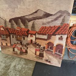 Woven Tapestry Scene From Peru