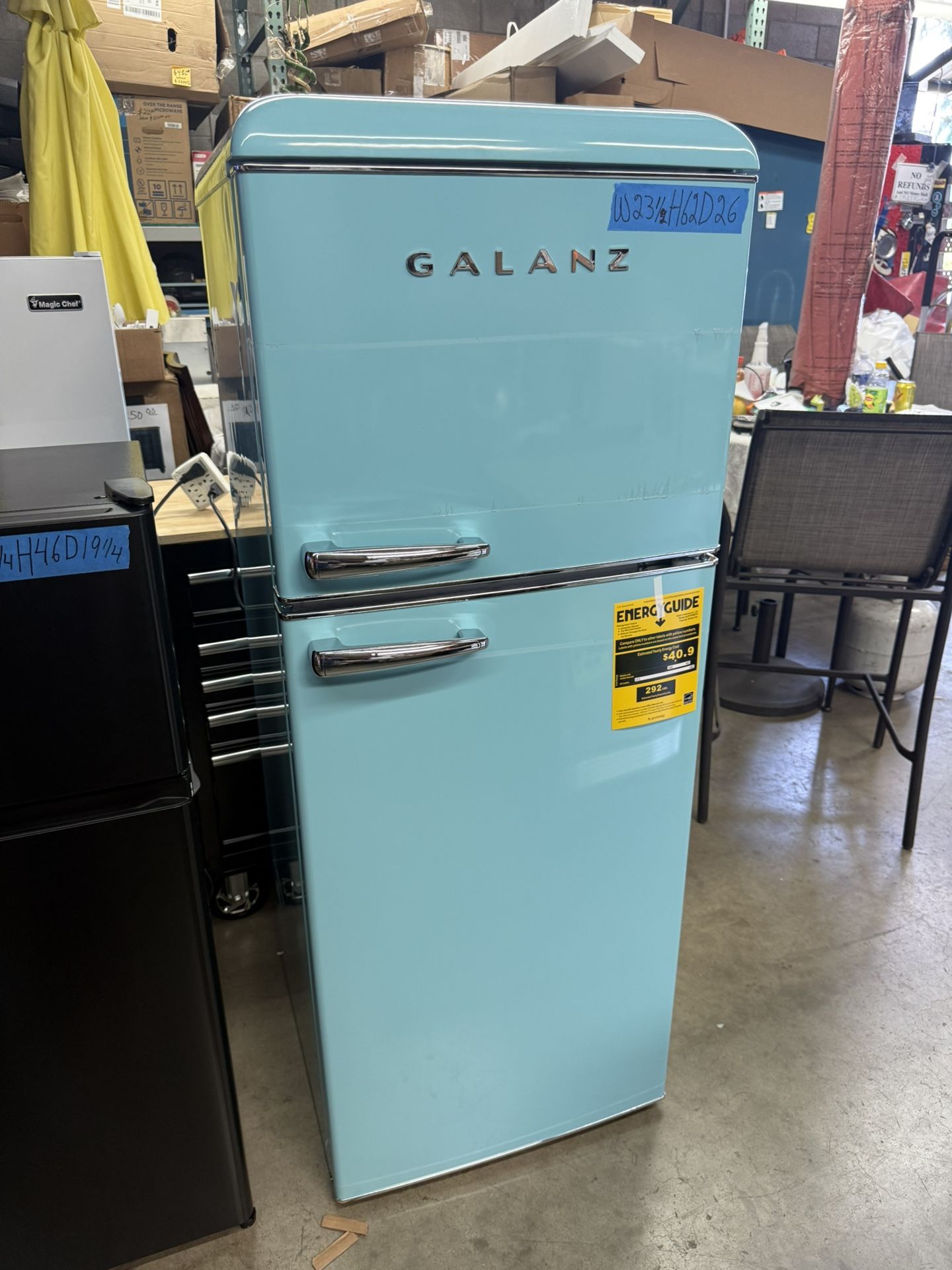 Refrigerator Top And Bottom Galanz Green Color 