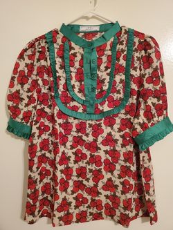 Silky ruffled top