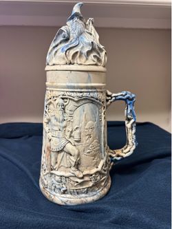 Vintage German/Dutch Beer Stein Wizard Fantasy MUG