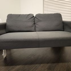 IKEA GLOSTAD Loveseat – Dark Gray – Clean & Well‑Kept – $60
