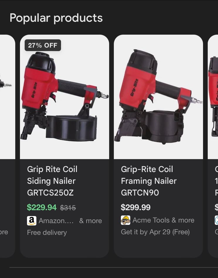 Grip Rite Nail Gun