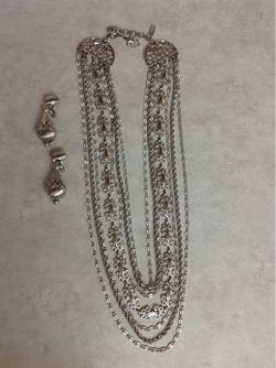 Vintage โMonetโ Necklace & Earring Set