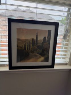Framed Tuscany Landscape Wall Art Print