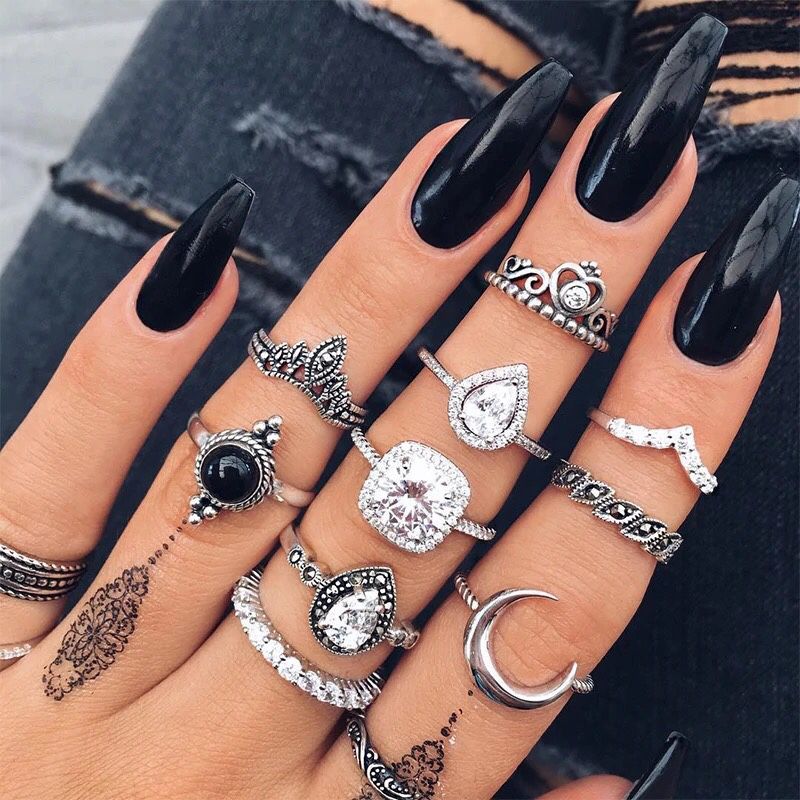 Silver rings sets 10
