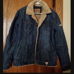 Men's Sherpa Lined Denim Jacket 