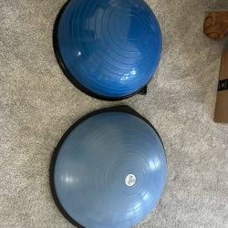 Blue\Pink Bosu ball  (see all pics) Balance exercise  trainer and smaller exercise ball