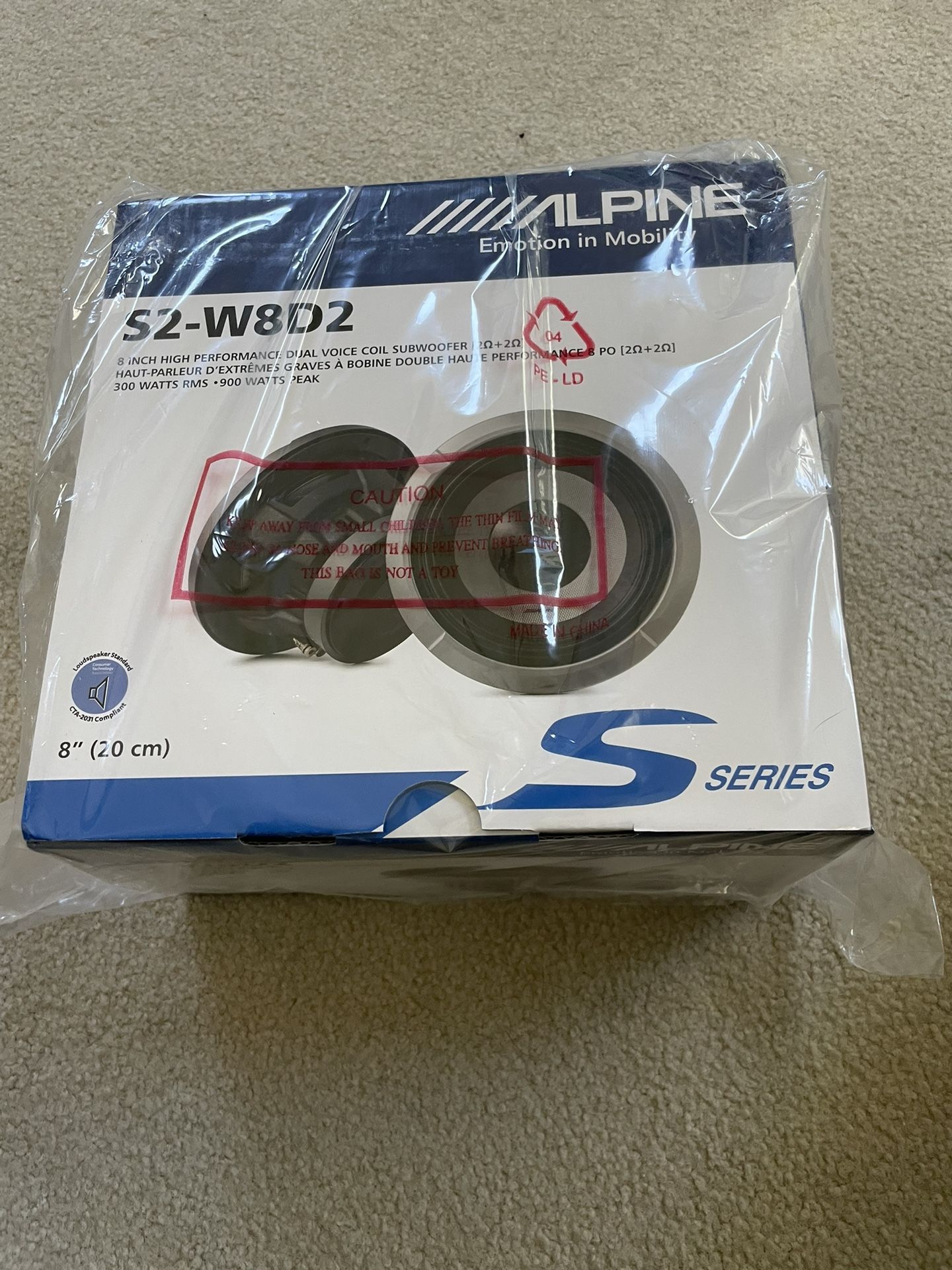 Alpine S2 W8D2 Subwoofer