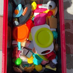Box full of play food