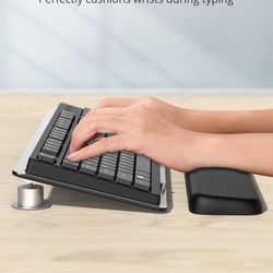 Computer Keyboard Stand, Tilt Adjustable Keyboard Riser with Wrist Rest & Storage Tray