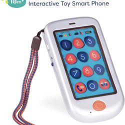 B. toys- Hi!! Phone - Silver- Pretend Play Smartphone – Interactive Kids' Cellphone – Sounds & Songs – Toy Phone for Toddlers – 18 Months + 