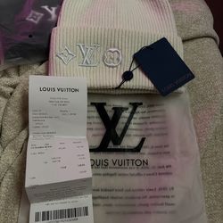 Louis Vuittion Beanie White 