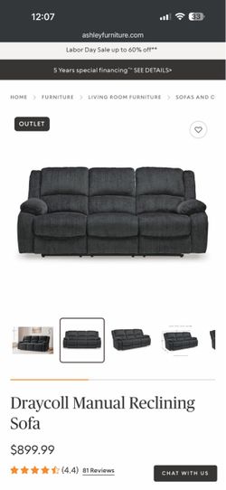 Draycoll Manual Reclining Sofa