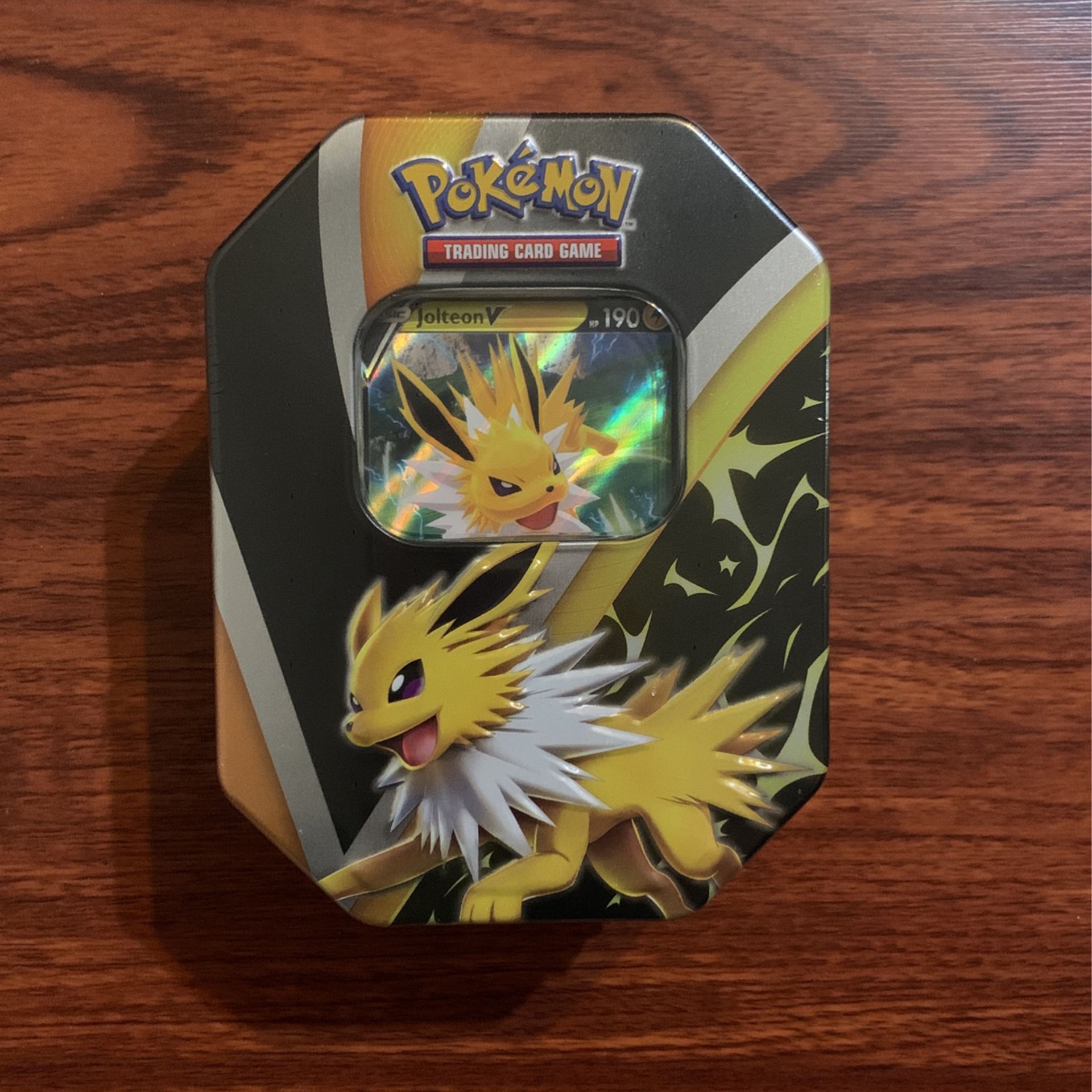 Jolteon V Tin Brand New  Pokémon Cards 