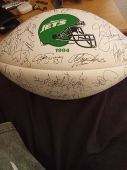 New  York Jets football autograph