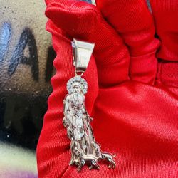 14k Solid Saint Lazaro Charm 