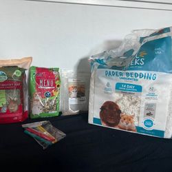 Hamster/Guinea Pig Starter Bundle – Food, Bedding, Hay + More $20 FIRM