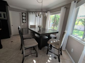 Counter Dining Set - 4 tables + bench