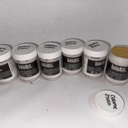 Liquitex Ceramic Stucco + Natural Sand Texture Mediums (New, 8 Jars)