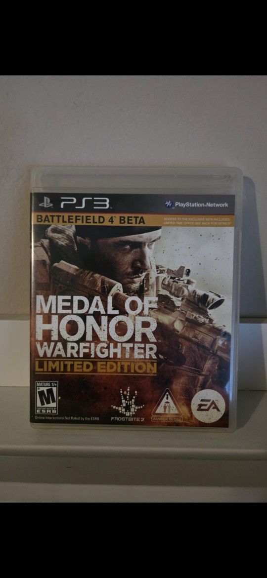 PS3 Game- MEDAL OF HONOR Warfighter Limited Edition