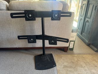 Ergotron - Quad-Monitor Desk Stand - Steel - Black