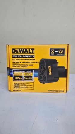 NEW DEWALT
CCS1 to NACS Fast Charging Adapter All Tesla Models, 350-A, 1000-Volt, Compatible with Level 3-DC Supercharger Stations