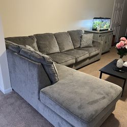 Gray L Shaped couch