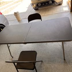 Table and chairs, folding, super heavy duty