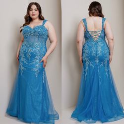 New With Tags Tulle With Corset Bodice Long Formal Dress & Prom Dress $210