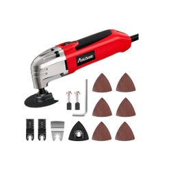 AVID POWER Oscillating Tool, 22000 OPM Electric Oscillating Multi Tool with 3°Oscillation Angle, Cutting, Sanding, Grinding, Scraping, 11 Accessories 