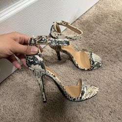 Snake Print Heels 