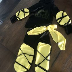 Kids Yellow Ninja Halloween Costume , Small 