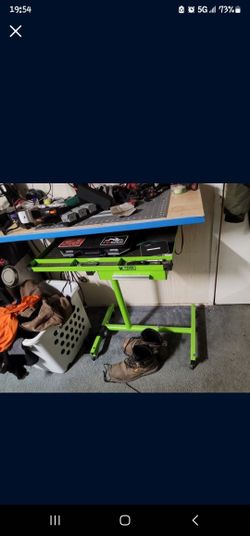 Adjustable Hieght Mechanics Rolling Table With Drawer