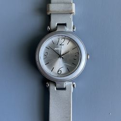 Armitron Pro Sports Women's Watch Silver Tone Silicone Strap Buckle New Battery