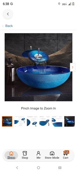 Ocean Blue Vessel Sink