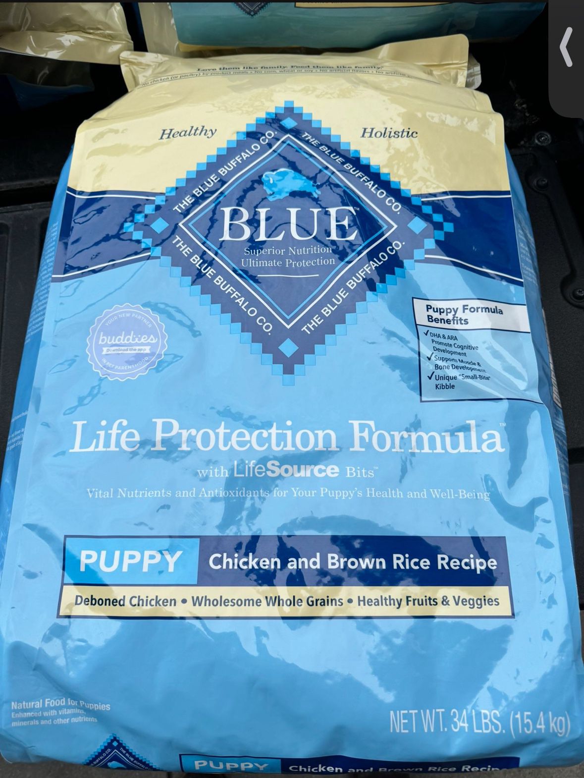 34 Lbs Blue Buffalo Life Protection Formula Natural Puppy Dry Dog Food, Chicken and Brown Rice 34-lb