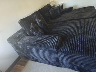 Black Double Chaise Sofa Bed