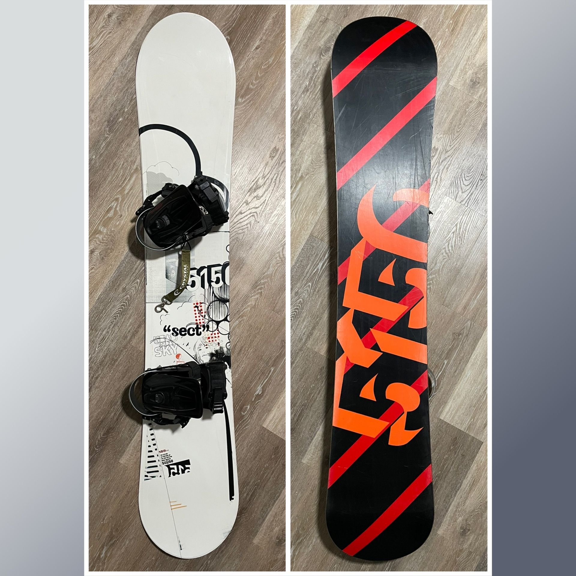 5150 Sect 155cm Snowboard w/ Agency Bindings for Sale in Seattle 