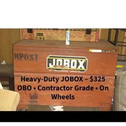 JOBOX Heavy-Duty Steel Jobsite Box – On Casters – $325 
