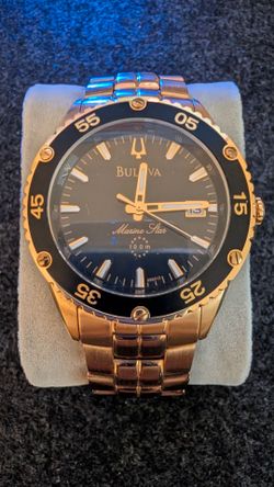 Watch Bulova Marine Star - Gold and Black color
