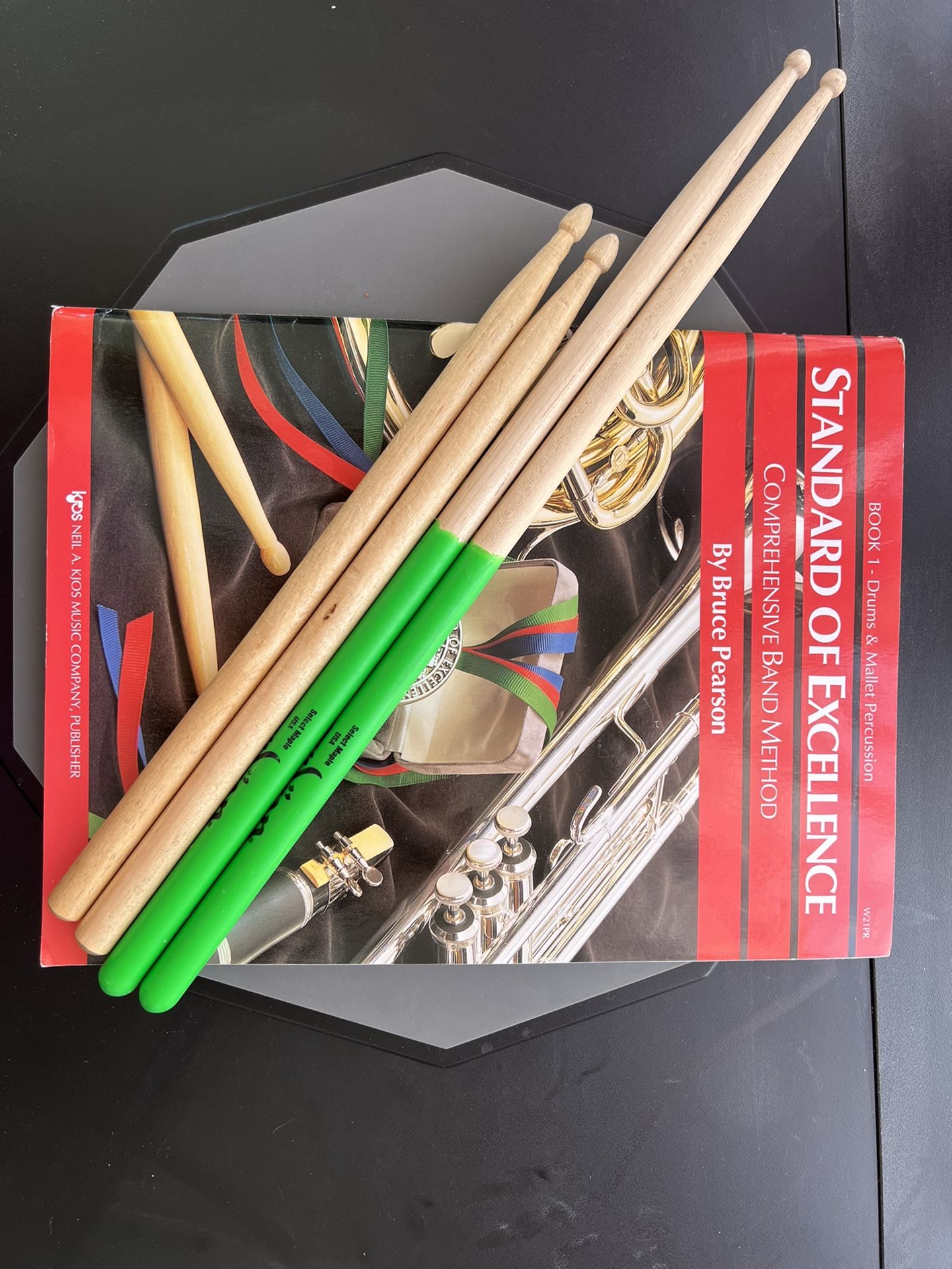 Sound Percussion Labs Practice Pad with Mount 6 in and Standard of Excellence Book 1 Drums and