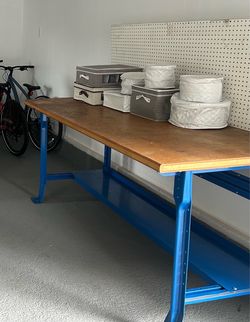 Heavy Duty Workbench with Wood Top