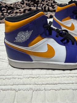 Air Jordan 1 Mid Laker color way Sneakers