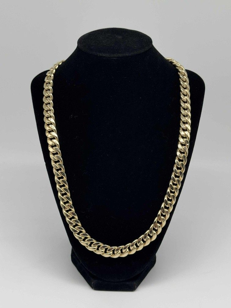 14kt Gold Chain 23” Inches Length 1 cm Width 41.56g Grams Real 14k Not Scrap