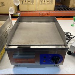 1500W - 14” Countertop Electric Griddle Flat Top for Commercial Restaurant